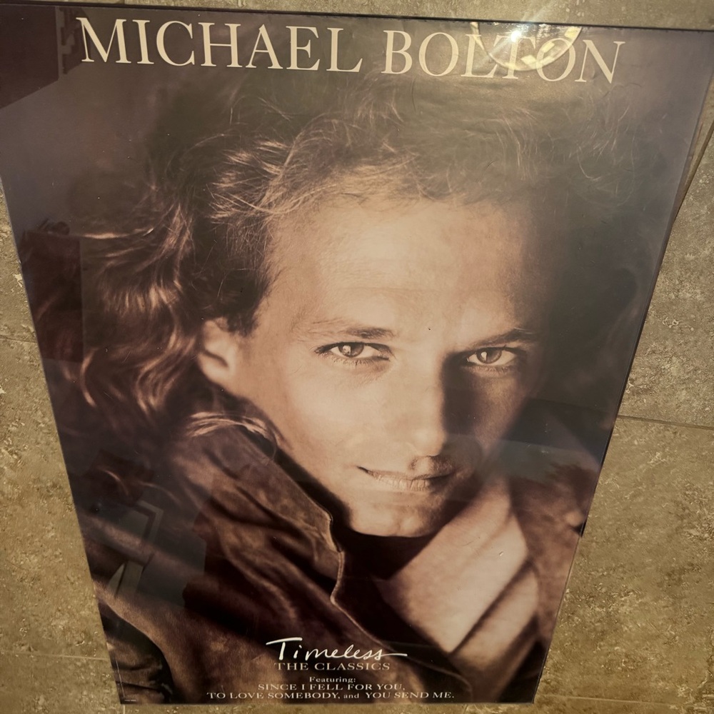 Michael Bolton Timeless The‎ Classics 1992 Promo Poster Columbia 24x36 VG